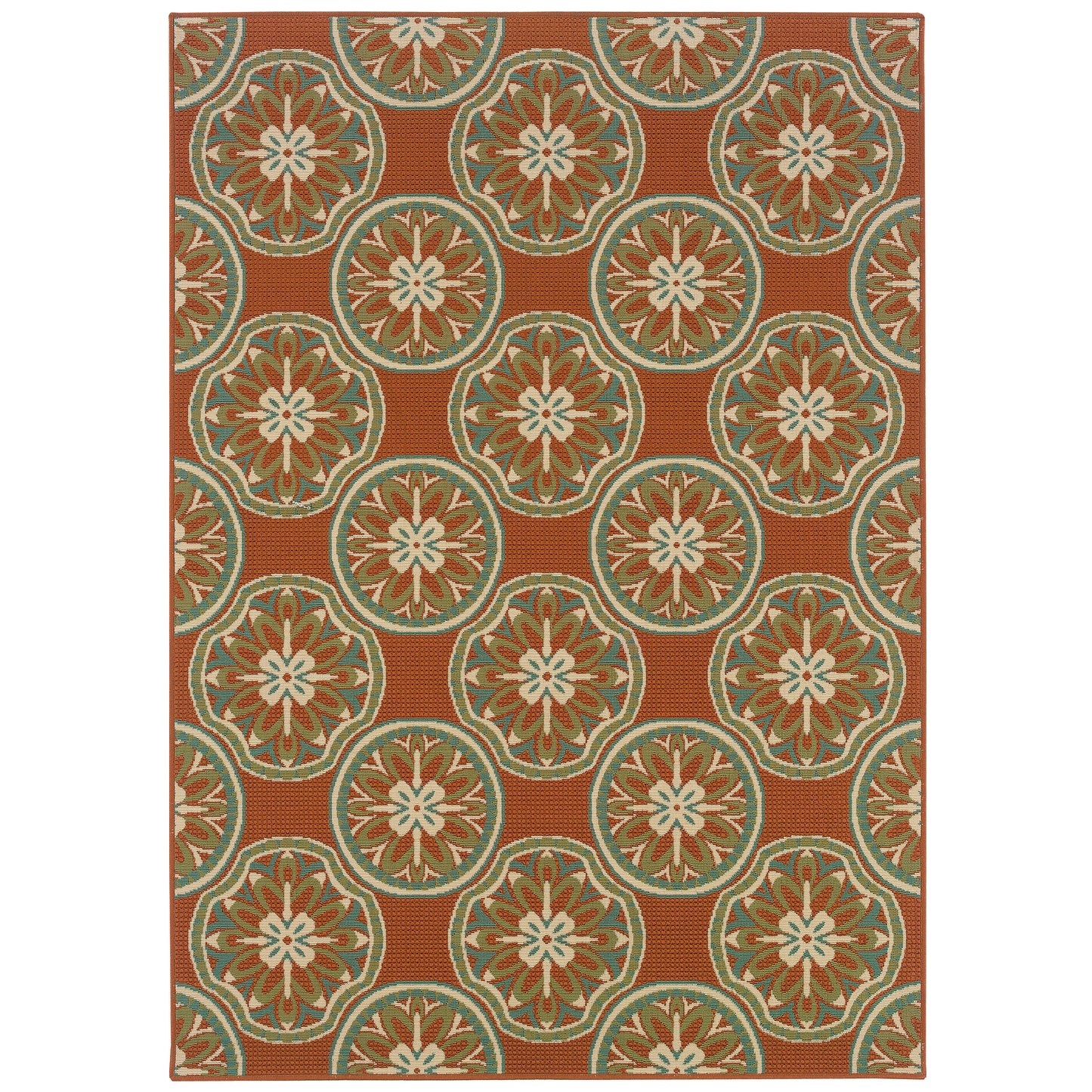 Montego 8323D Rust Floral Rug