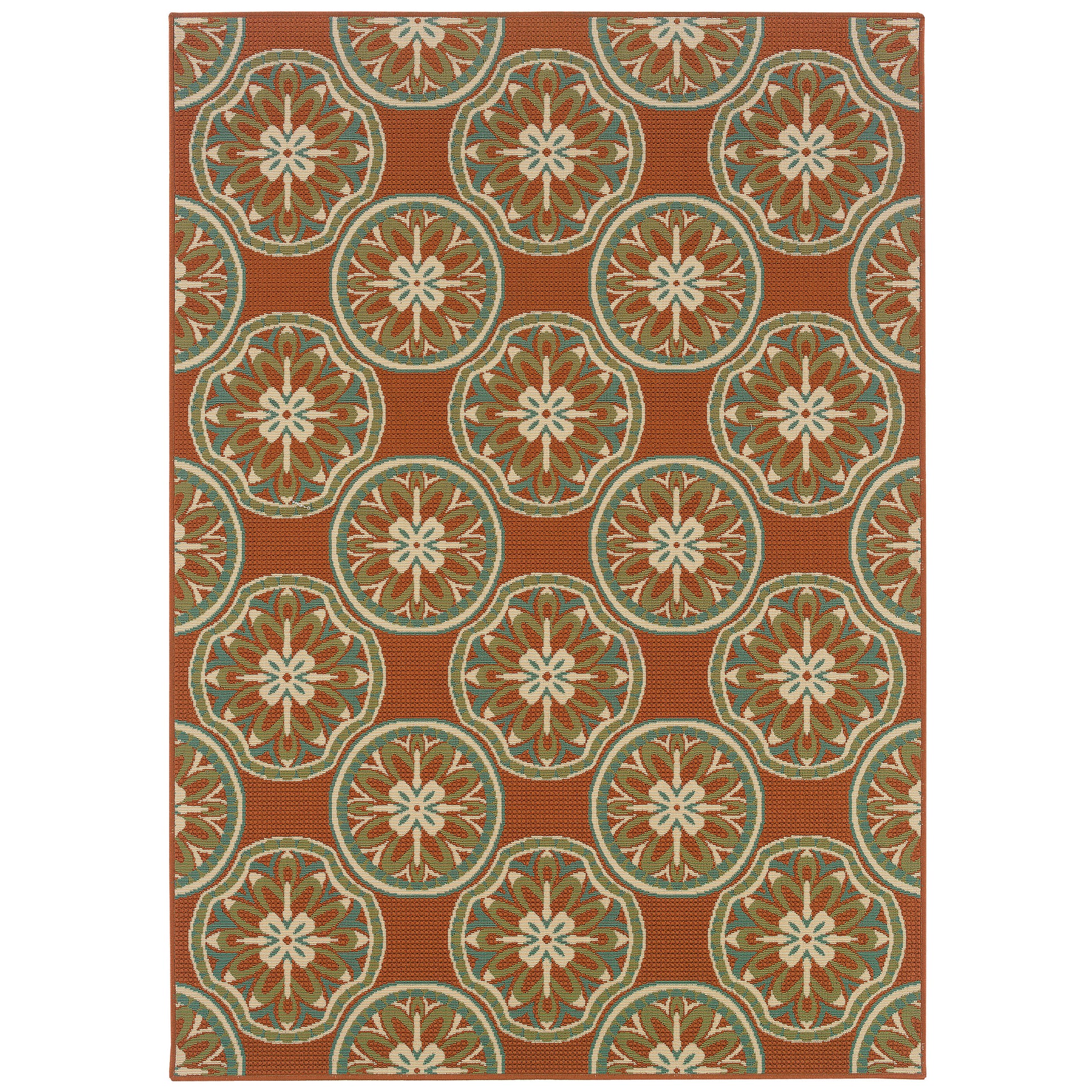 Montego 8323D Rust Floral Rug