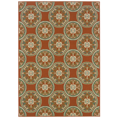 Montego 8323D Rust Floral Rug