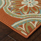 Montego 8323D Rust Floral Rug