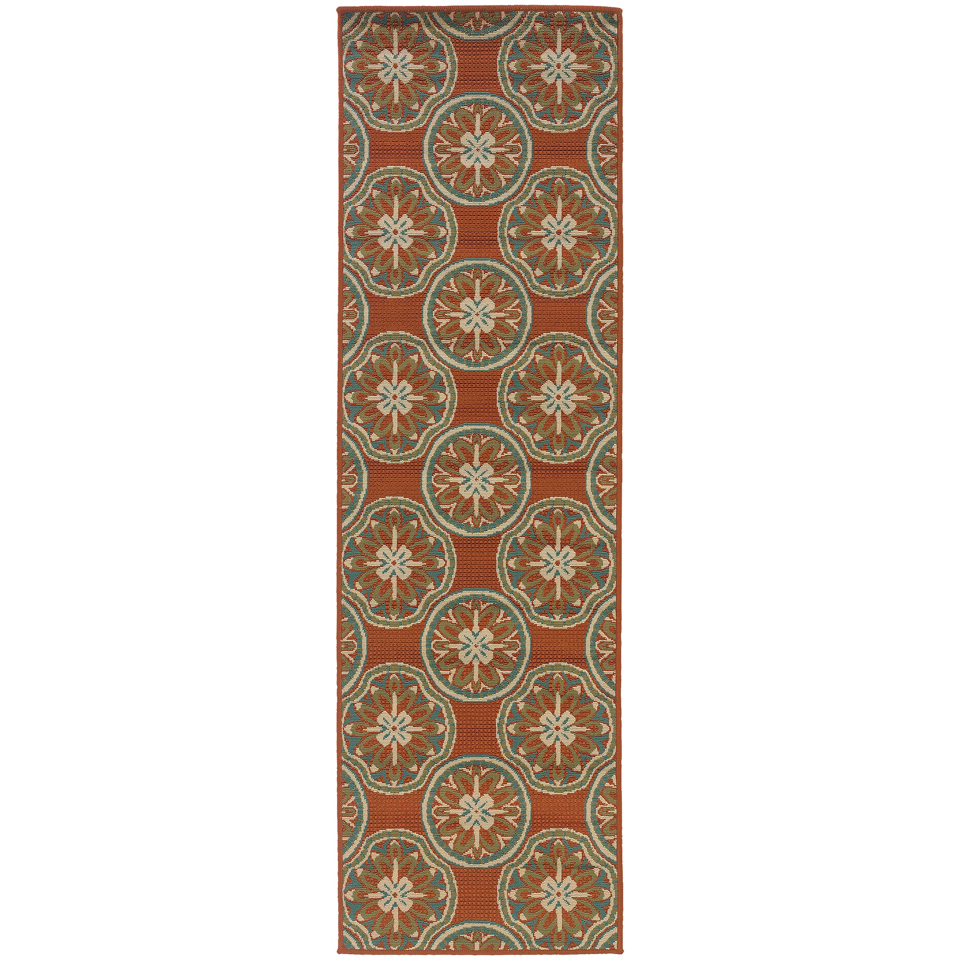 Montego 8323D Rust Floral Rug