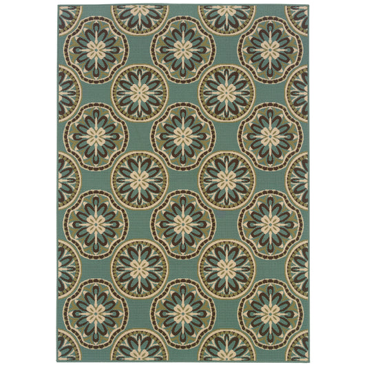 Montego 8323L Blue Floral Rug