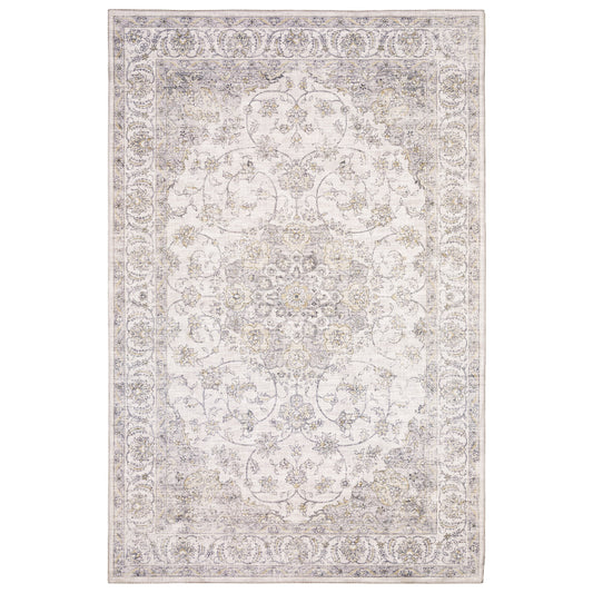Myers Park MYP01 Beige Distressed Rug