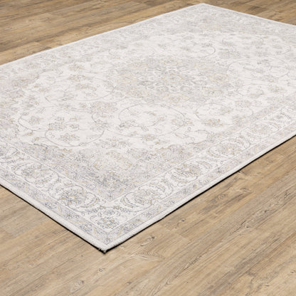 Myers Park Distressed Beige/ Gold Oriental Flat Weave Rug