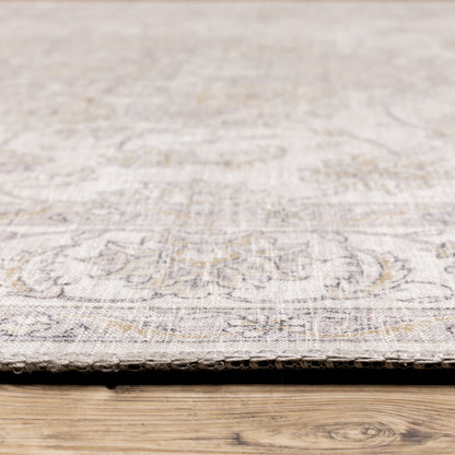 Myers Park Distressed Beige/ Gold Oriental Flat Weave Rug