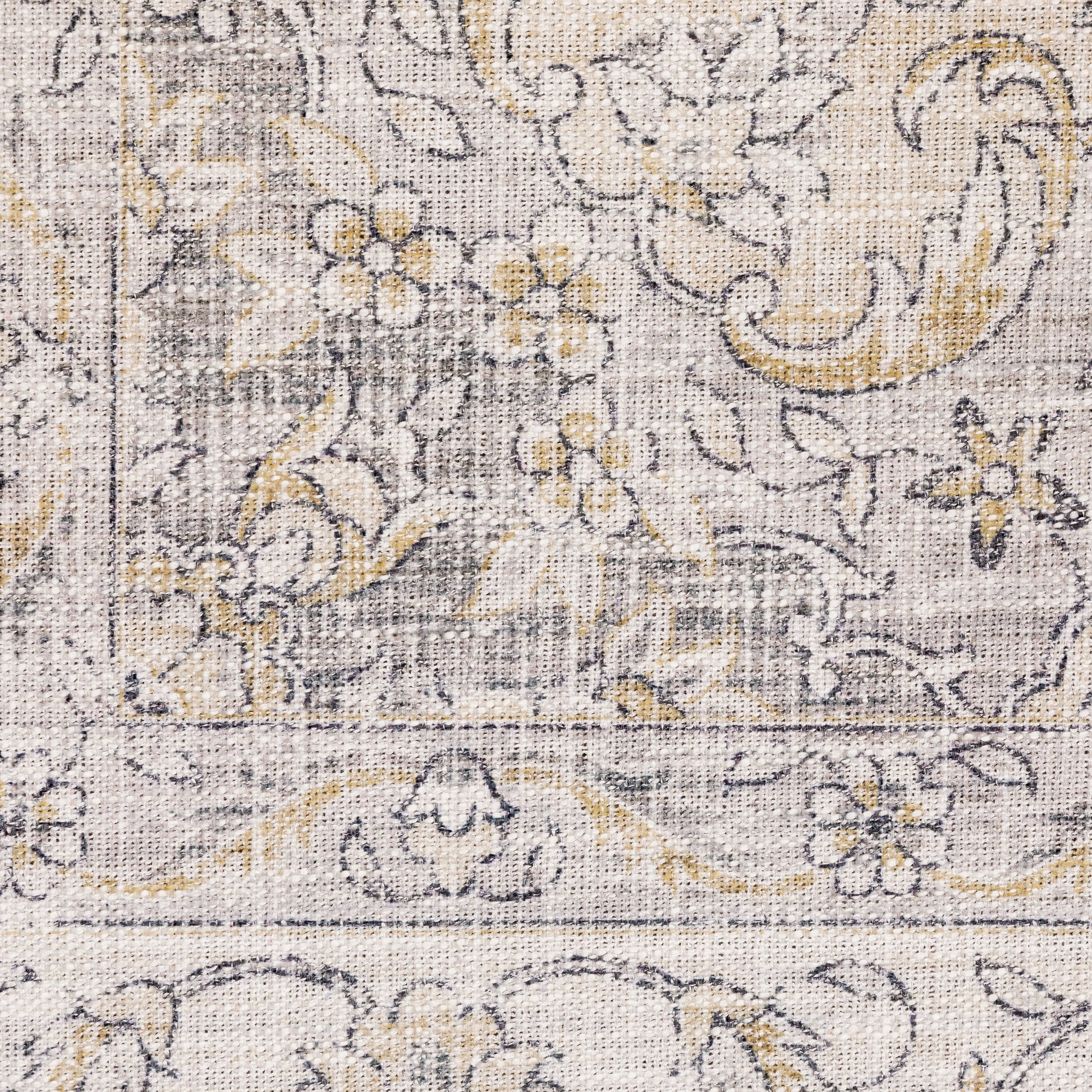 Myers Park Distressed Beige/ Gold Oriental Flat Weave Rug