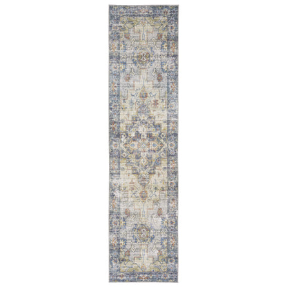 Myers Park MYP02 Blue Distressed Rug