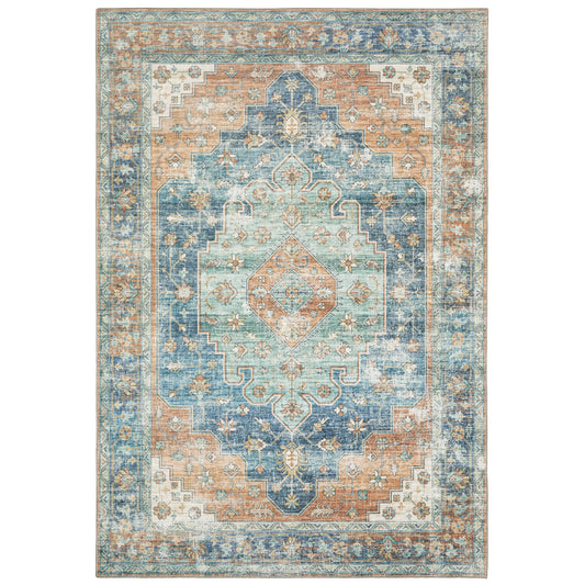 Myers Park MYP03 Rust Distressed Rug
