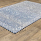 Myers Park MYP04 Blue Distressed Rug