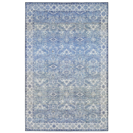 Myers Park MYP04 Blue Distressed Rug