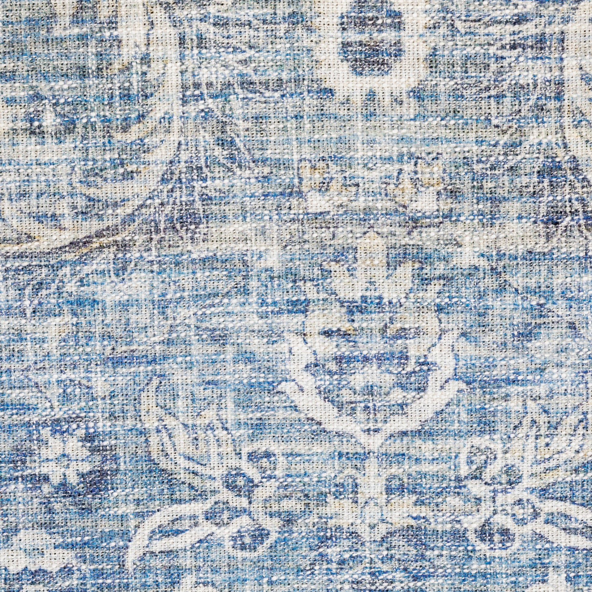 Myers Park Distressed Blue/ Ivory Oriental Flat Weave Rug