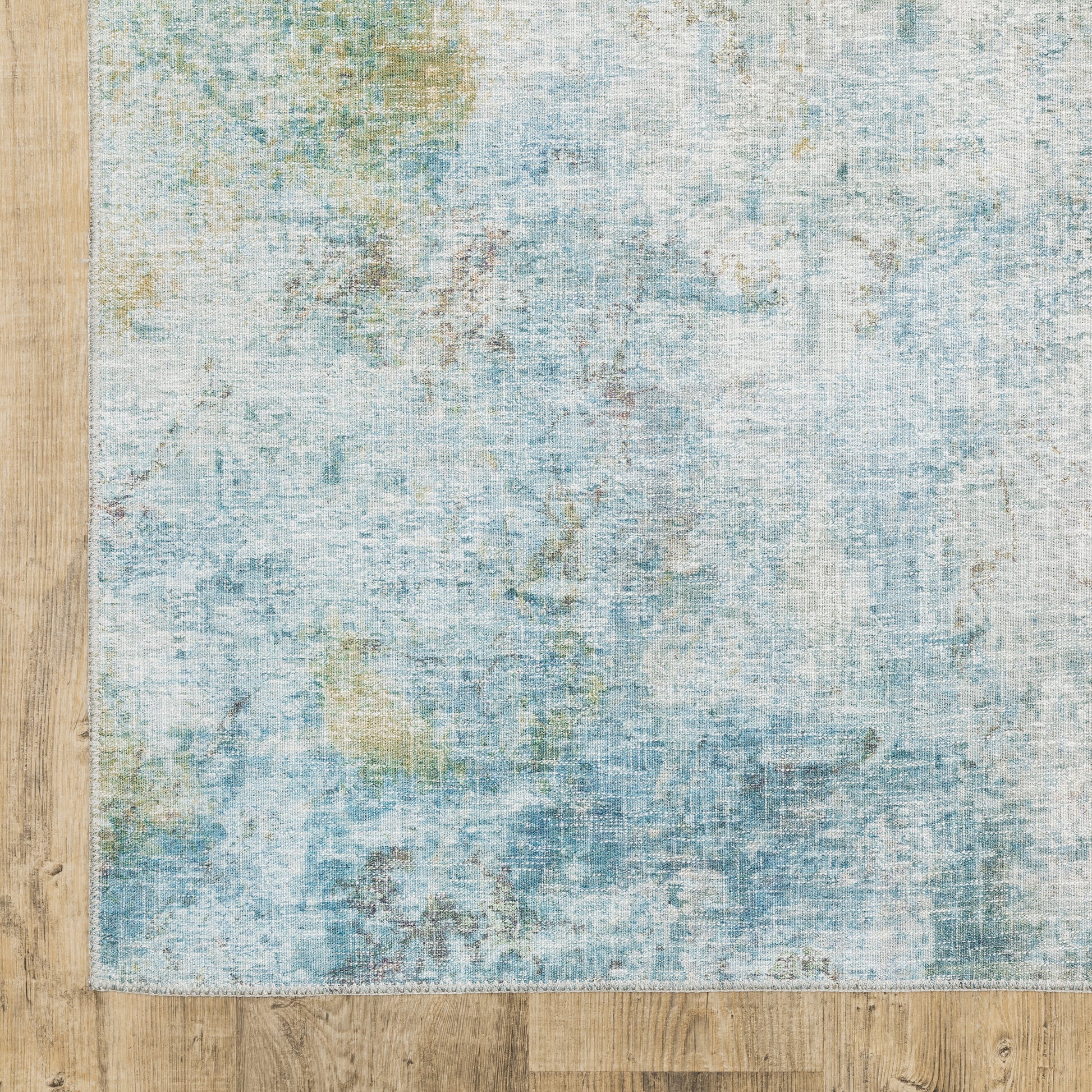 Myers Park Abstract Yellow/ Blue Flat Weave Rug