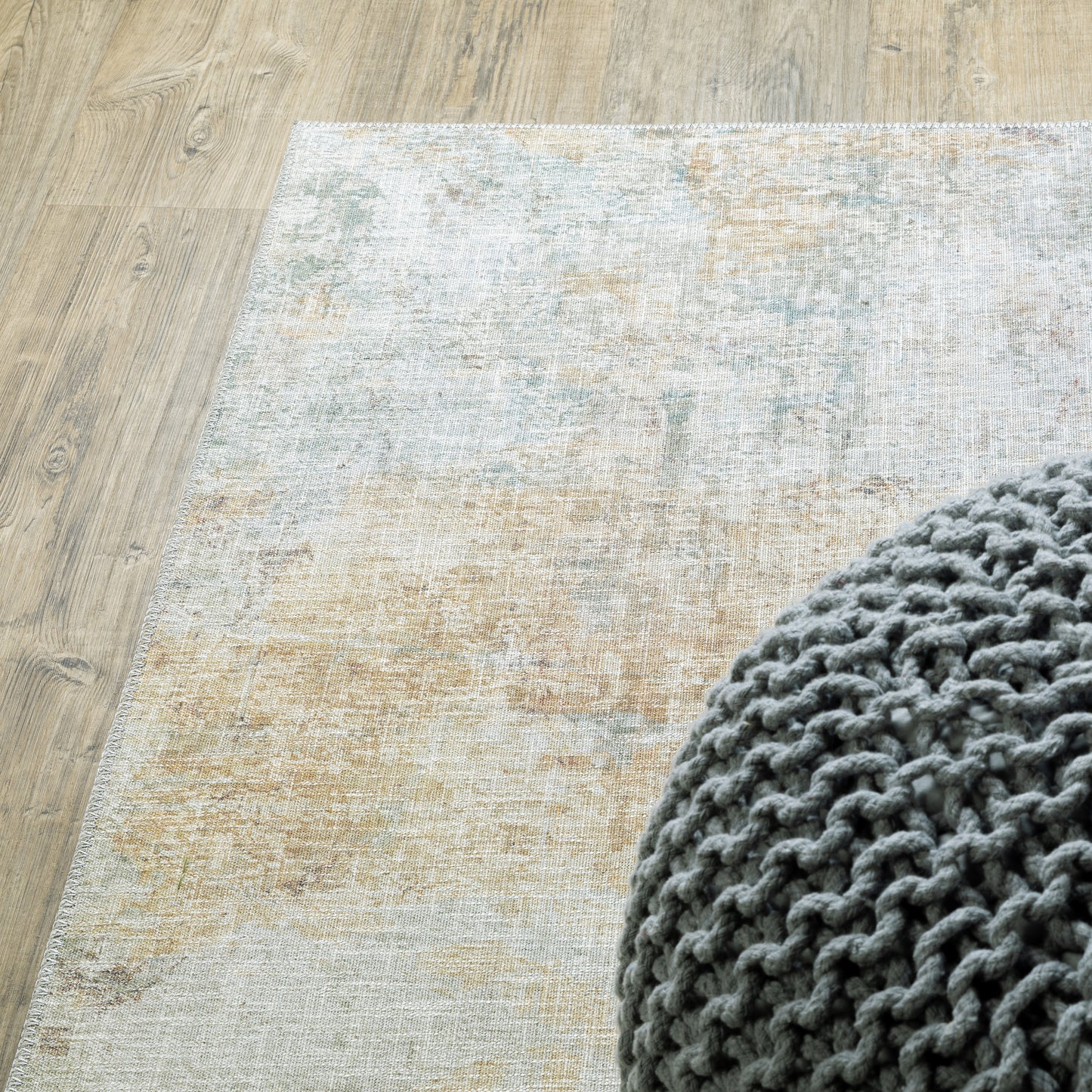 Myers Park Abstract Yellow/ Blue Flat Weave Rug
