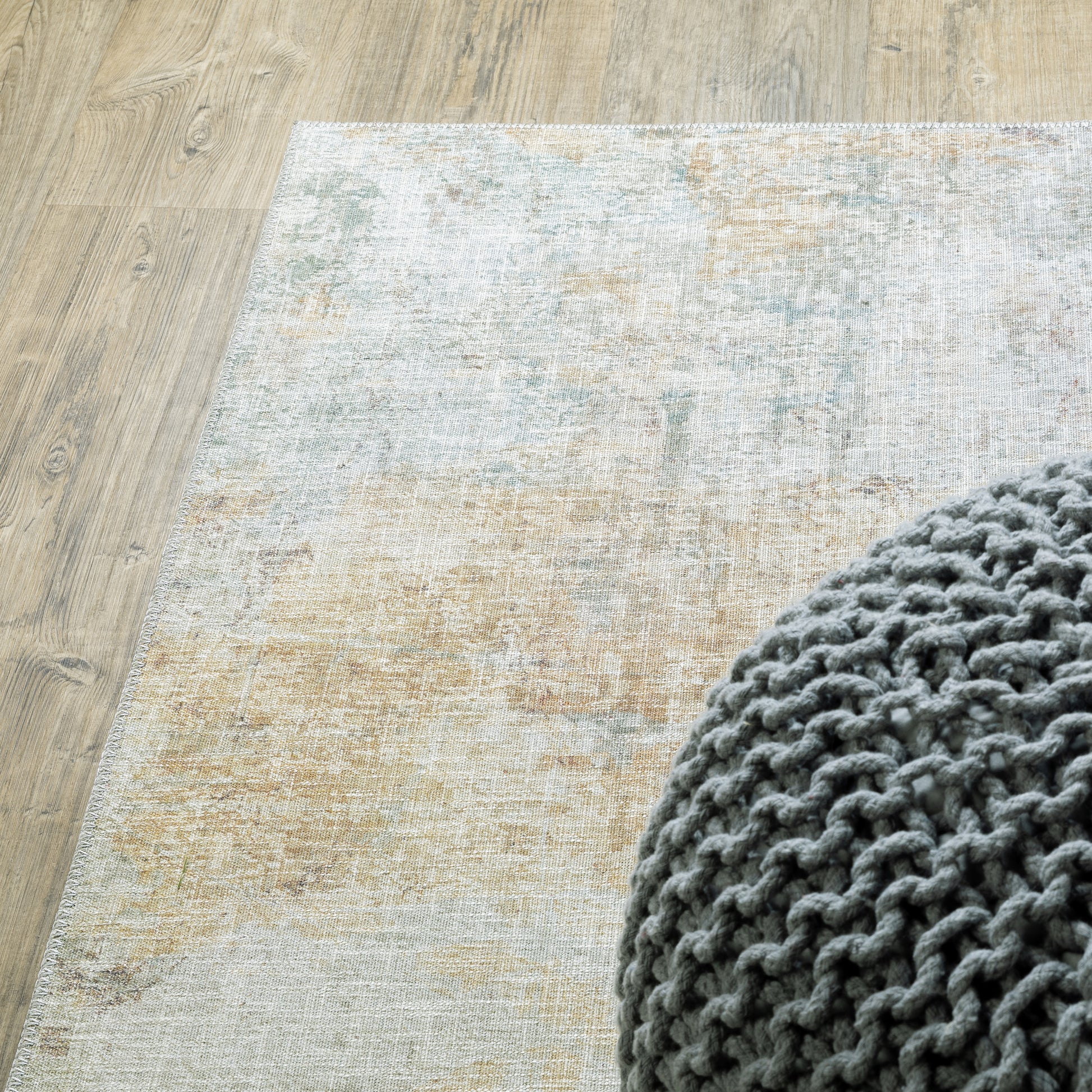 Myers Park Abstract Yellow/ Blue Flat Weave Rug