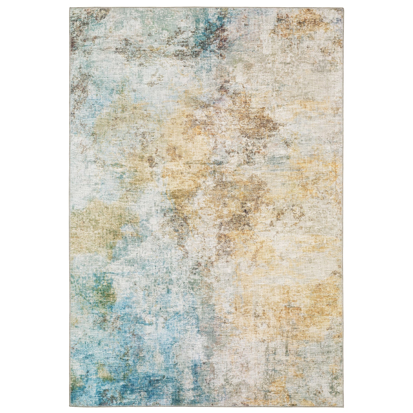 Myers Park MYP09 Yellow Abstract Rug