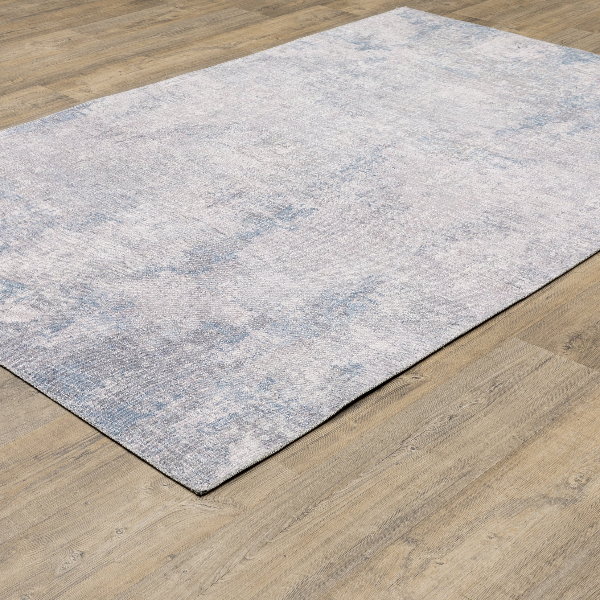 Myers Park Abstract Grey/ Blue Flat Weave Rug