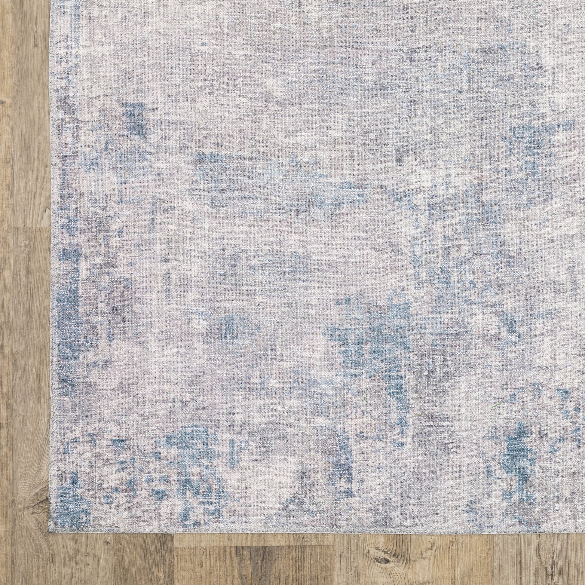 Myers Park Abstract Grey/ Blue Flat Weave Rug