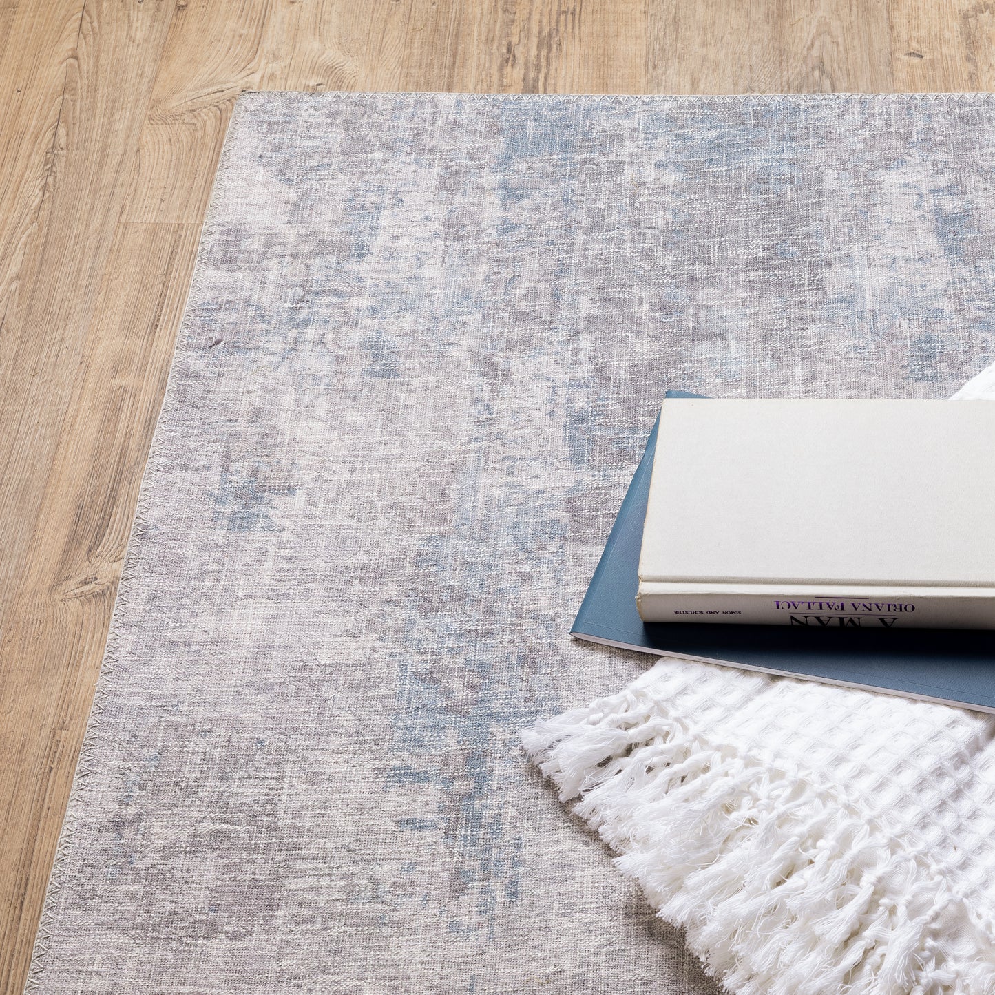 Myers Park Abstract Grey/ Blue Flat Weave Rug