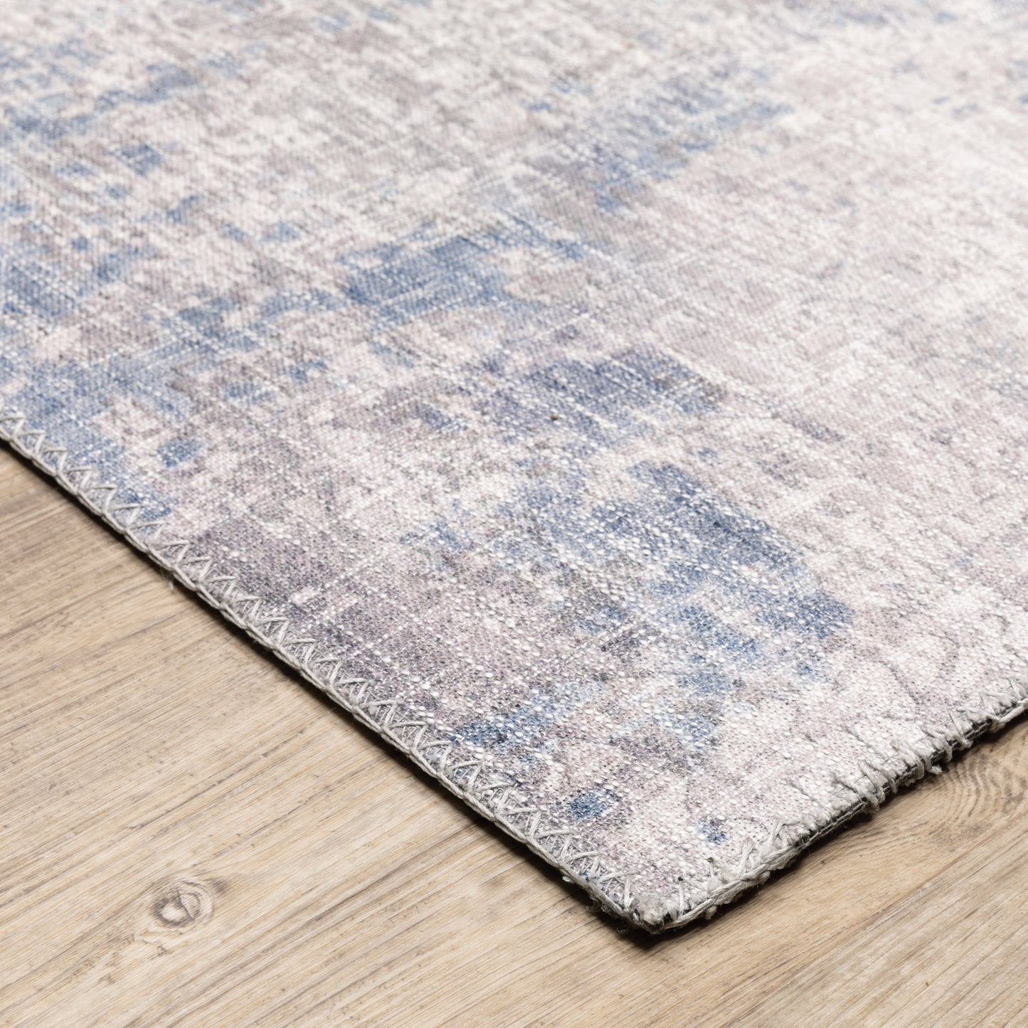 Myers Park Abstract Grey/ Blue Flat Weave Rug