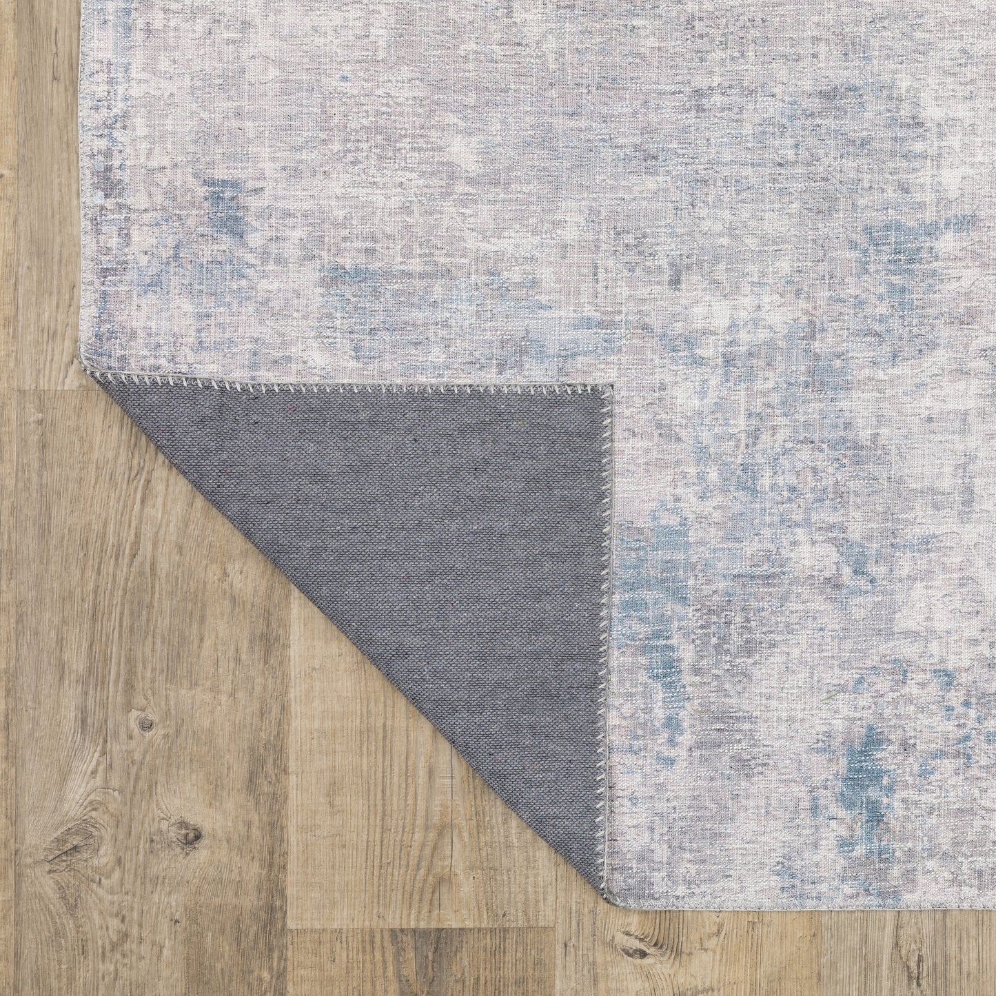Myers Park Abstract Grey/ Blue Flat Weave Rug