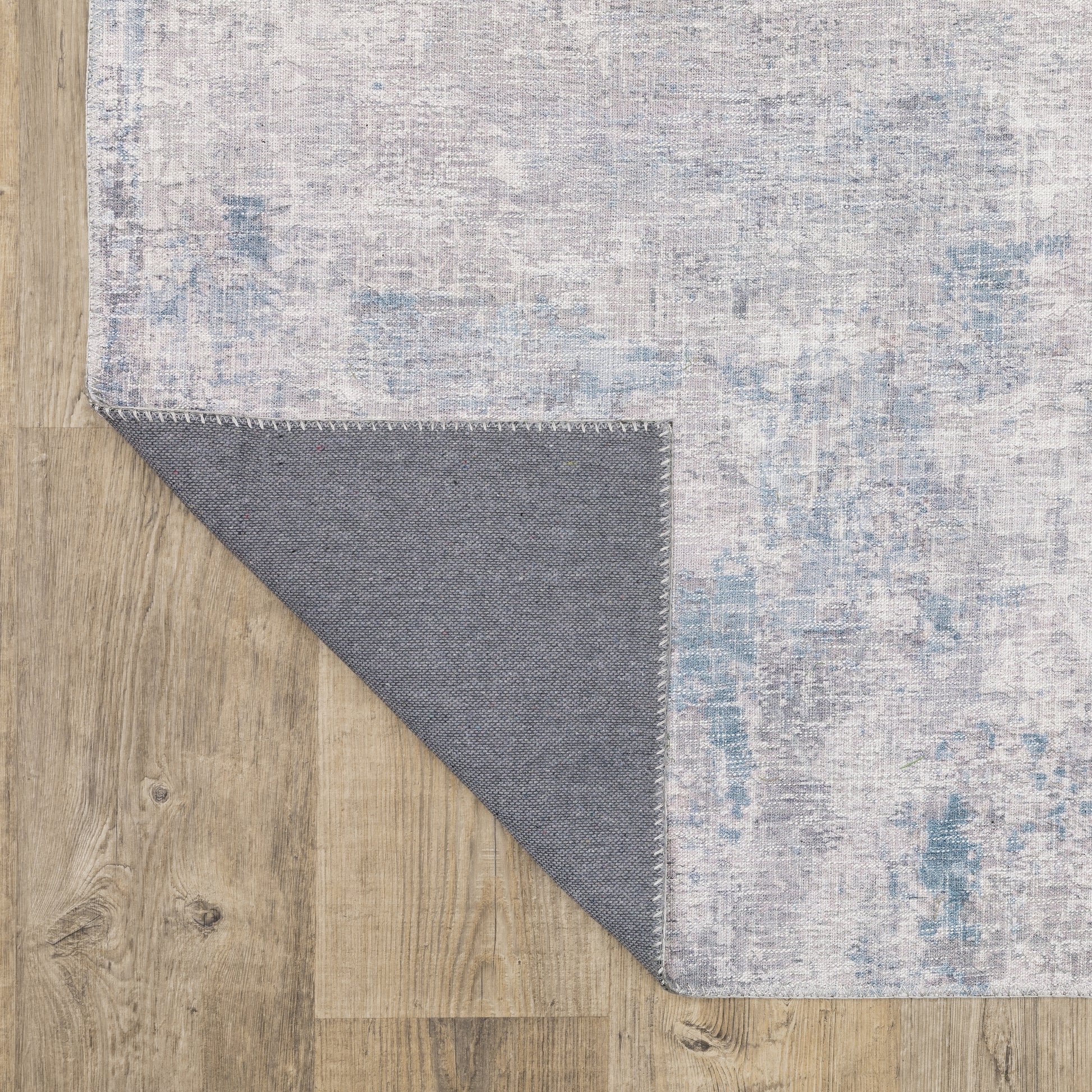 Myers Park Abstract Grey/ Blue Flat Weave Rug