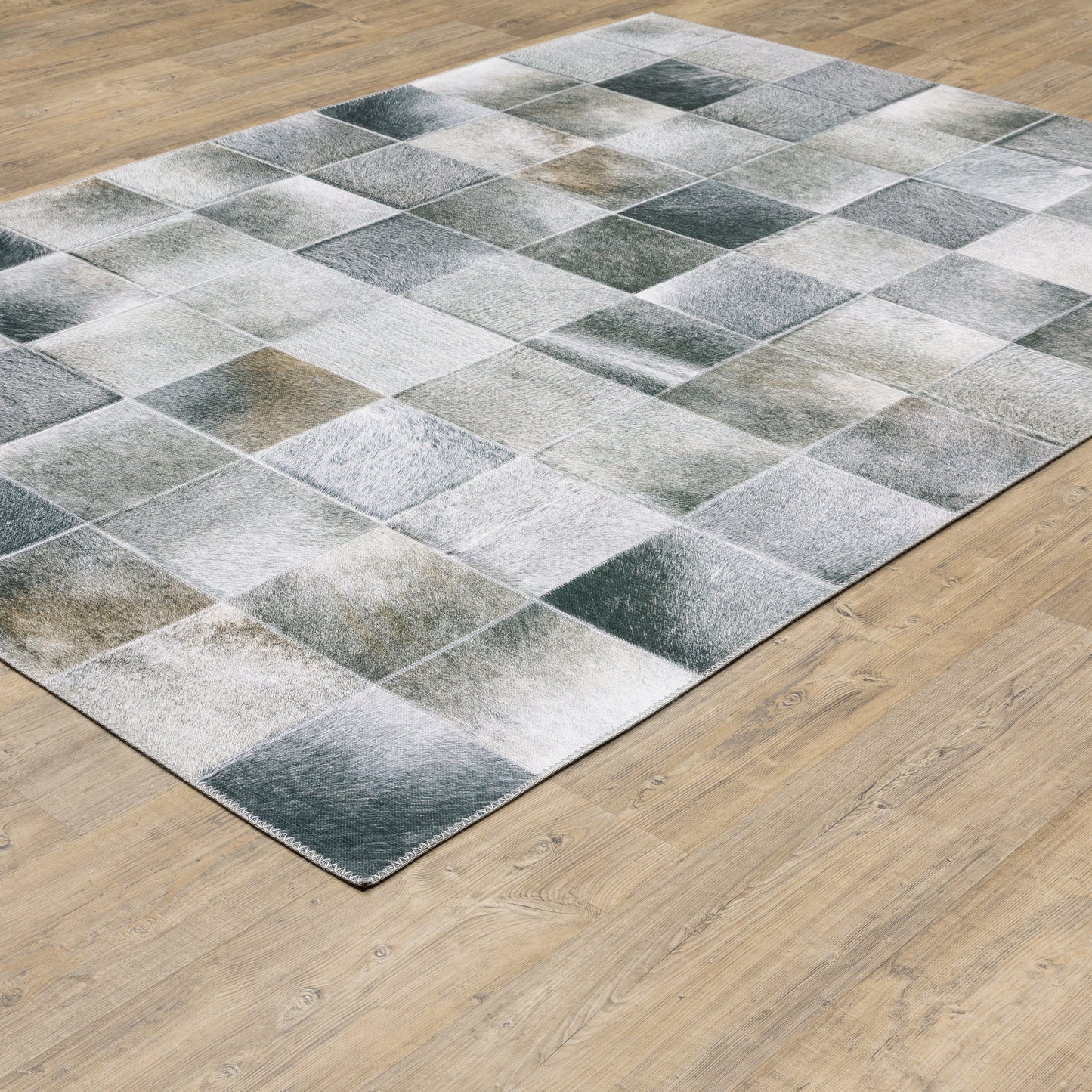 Myers Park Animal Grey/ Charcoal Geometric Flat Weave Rug