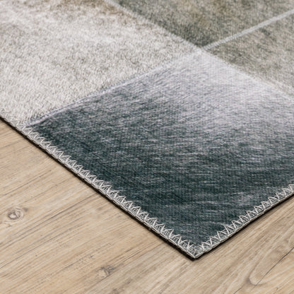 Myers Park Animal Grey/ Charcoal Geometric Flat Weave Rug
