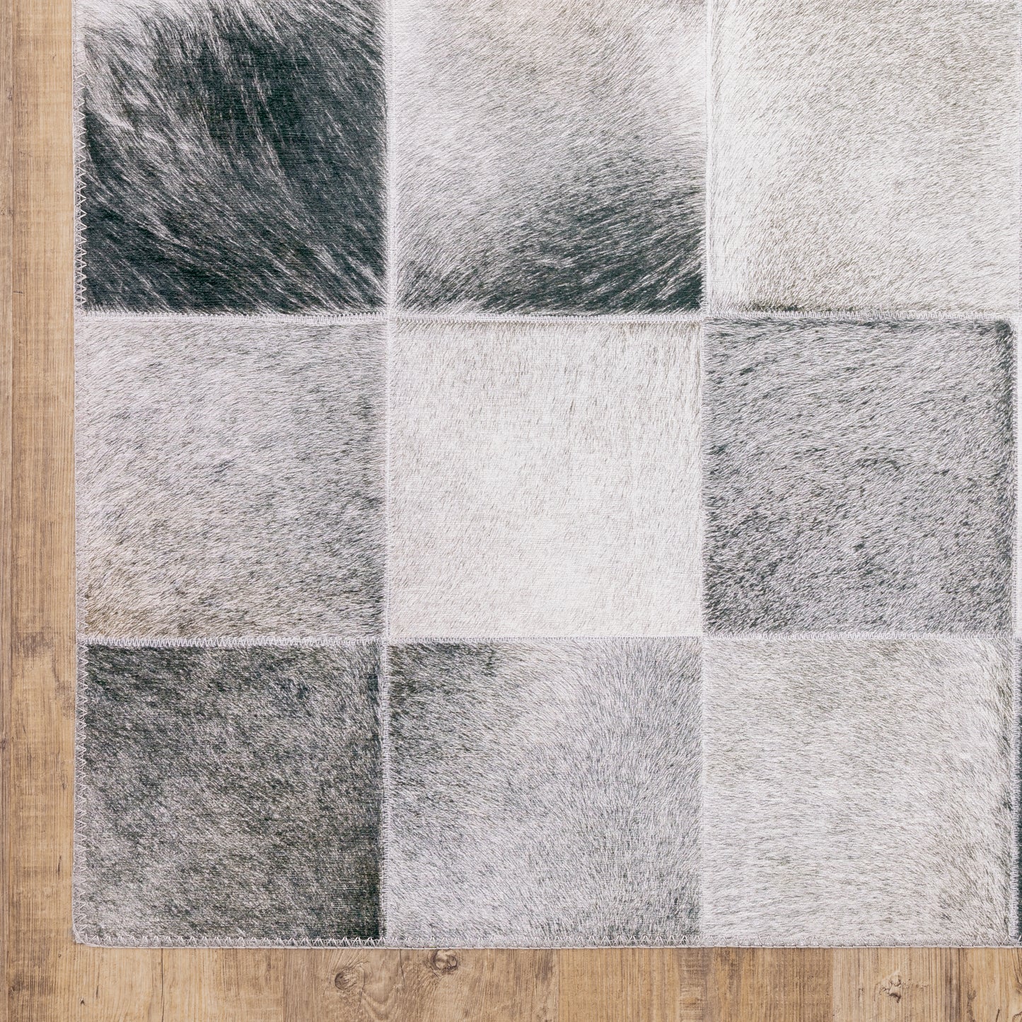Myers Park Animal Grey/ Charcoal Geometric Flat Weave Rug