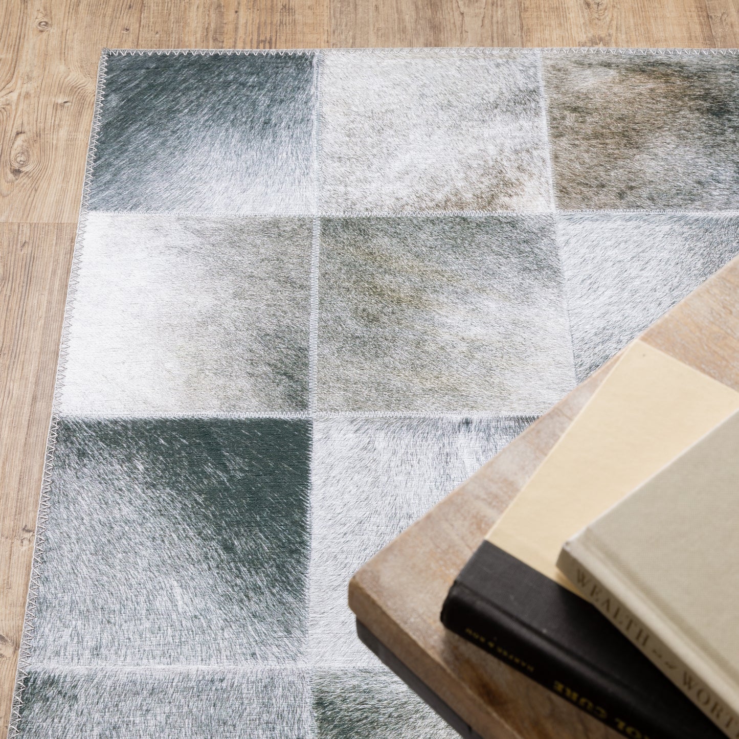 Myers Park Animal Grey/ Charcoal Geometric Flat Weave Rug