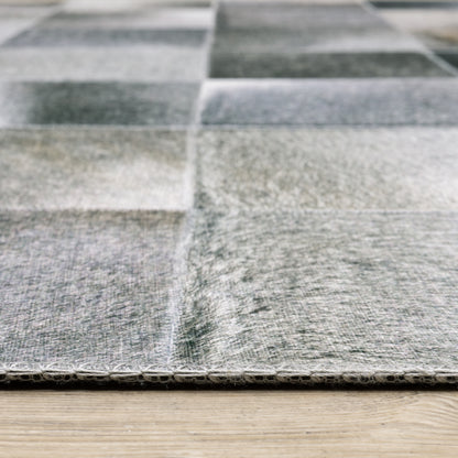 Myers Park Animal Grey/ Charcoal Geometric Flat Weave Rug
