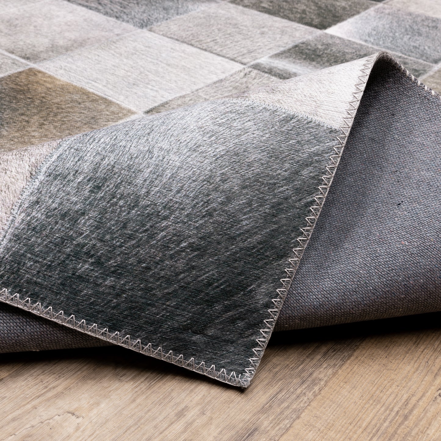 Myers Park Animal Grey/ Charcoal Geometric Flat Weave Rug