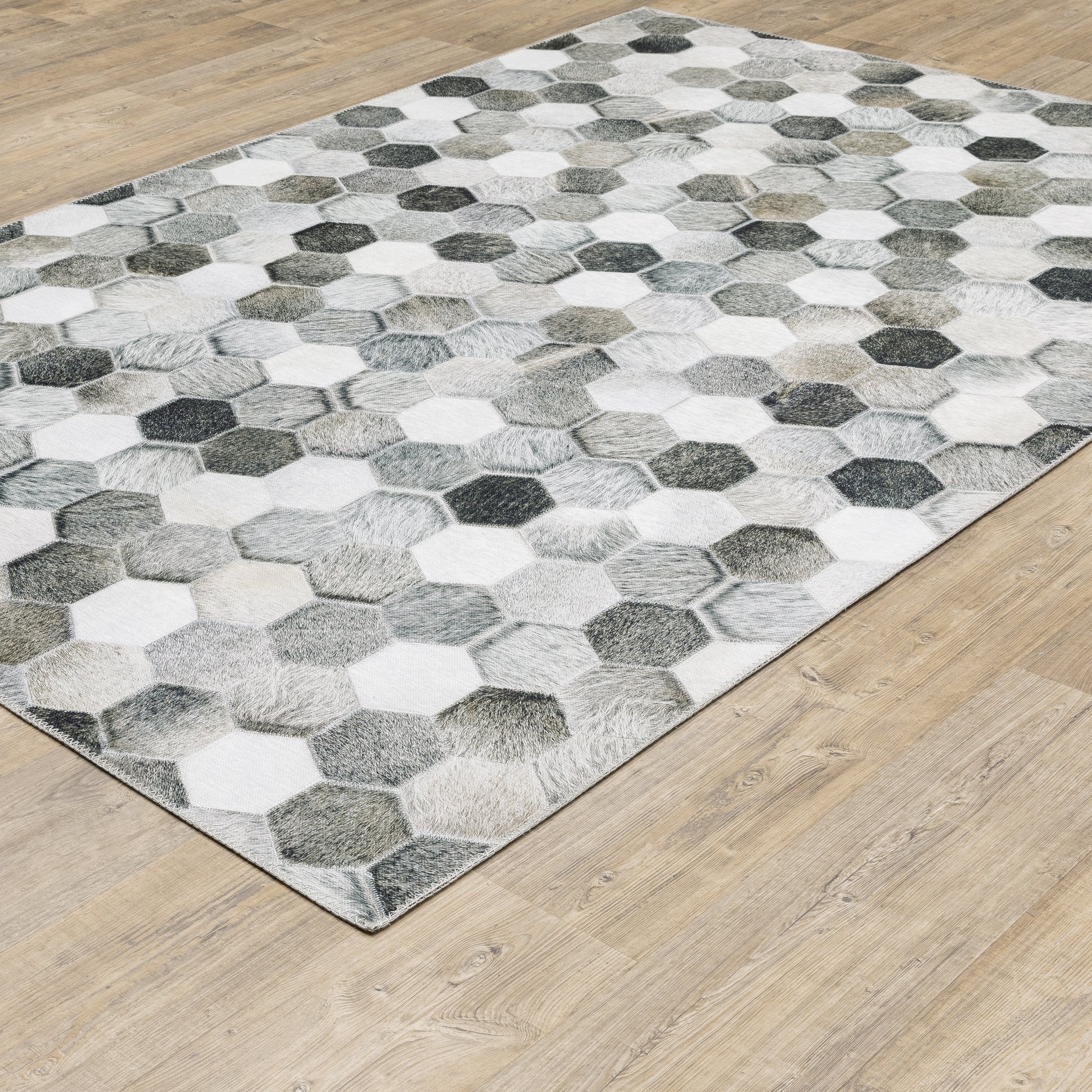 Myers Park Animal Grey/ Charcoal Geometric Flat Weave Rug