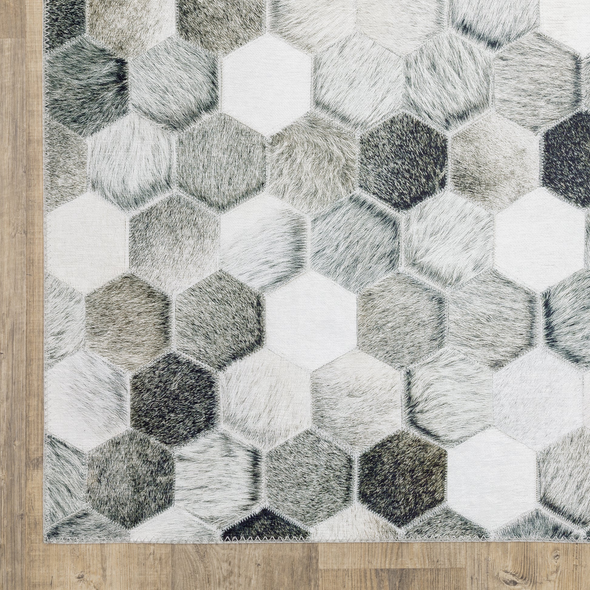 Myers Park Animal Grey/ Charcoal Geometric Flat Weave Rug