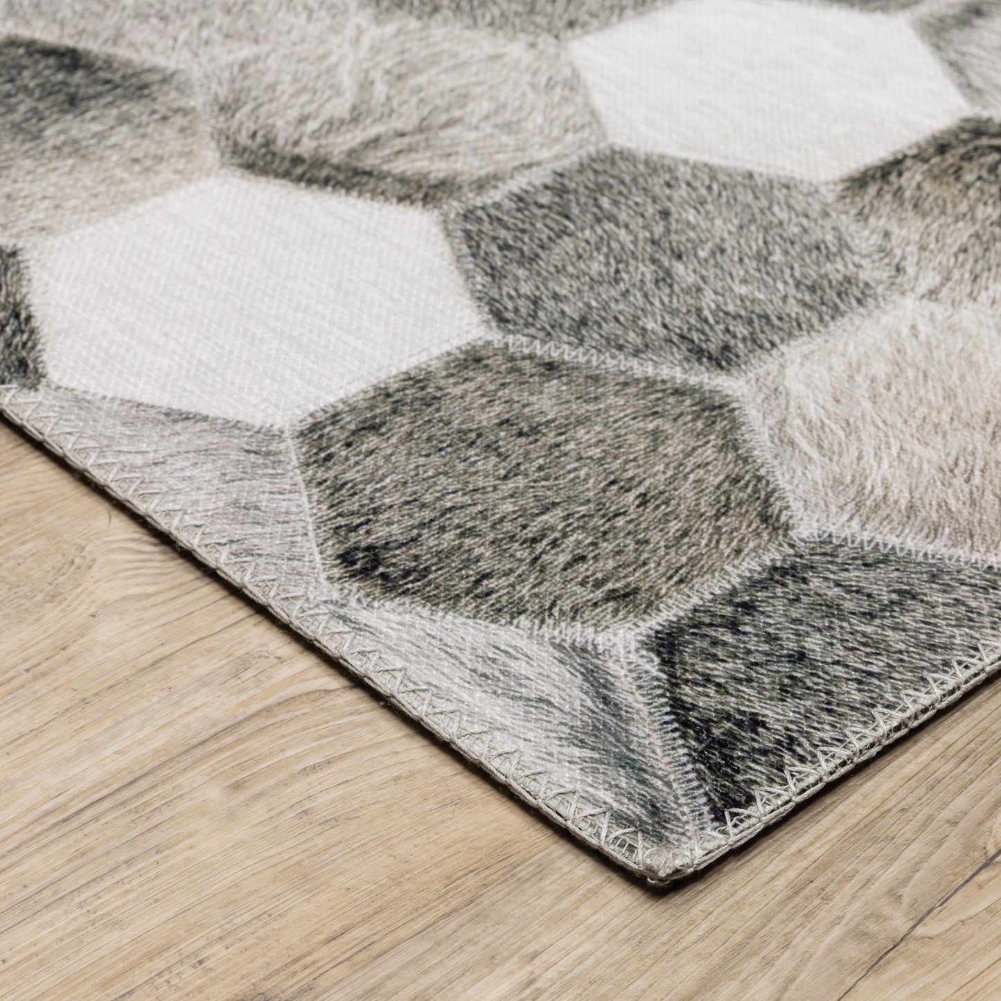 Myers Park Animal Grey/ Charcoal Geometric Flat Weave Rug