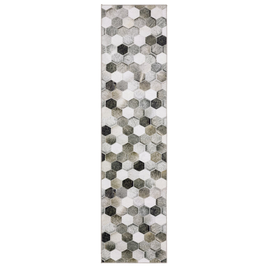 Myers Park Myp17 Grey/ Charcoal Animal Geometric Rug