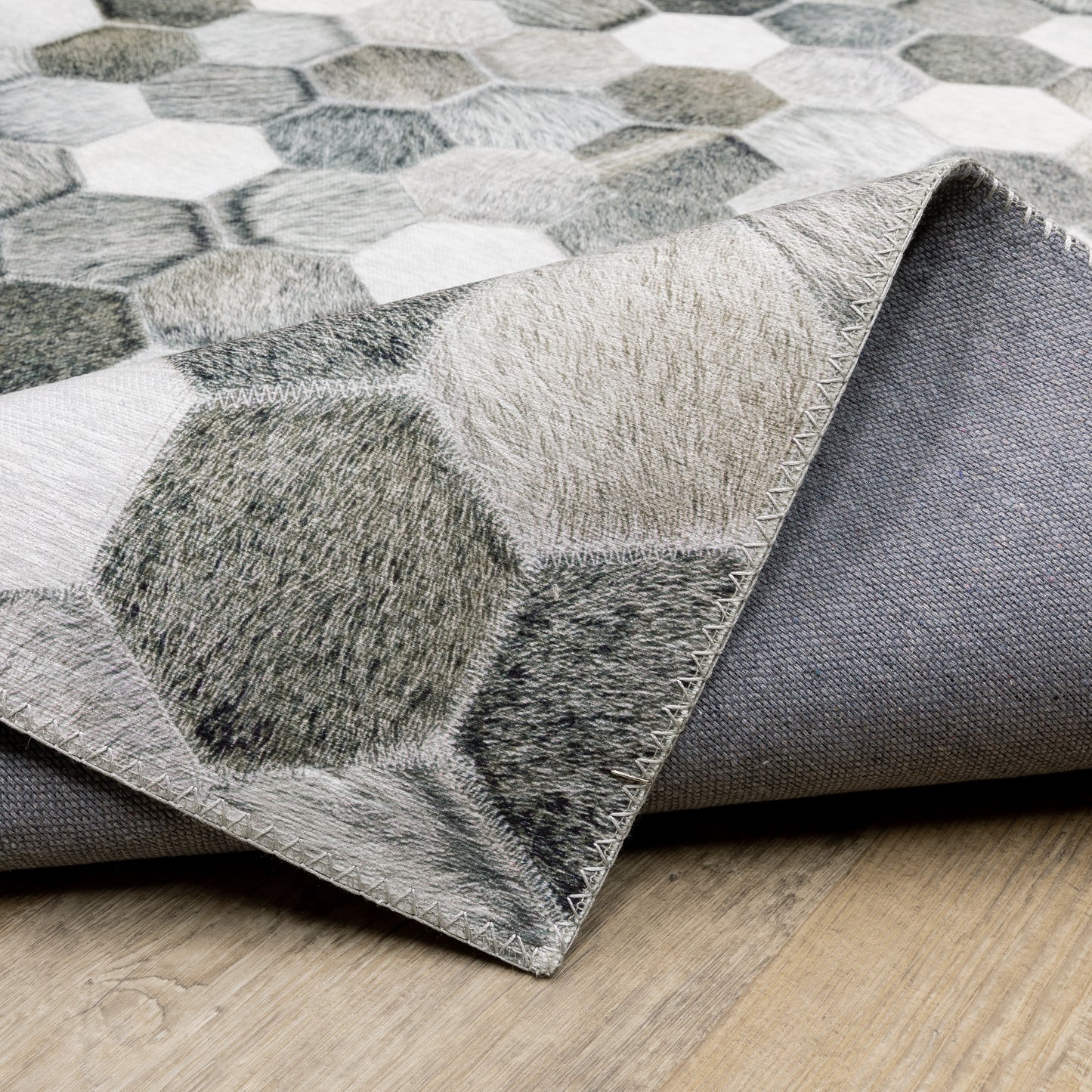 Myers Park Animal Grey/ Charcoal Geometric Flat Weave Rug