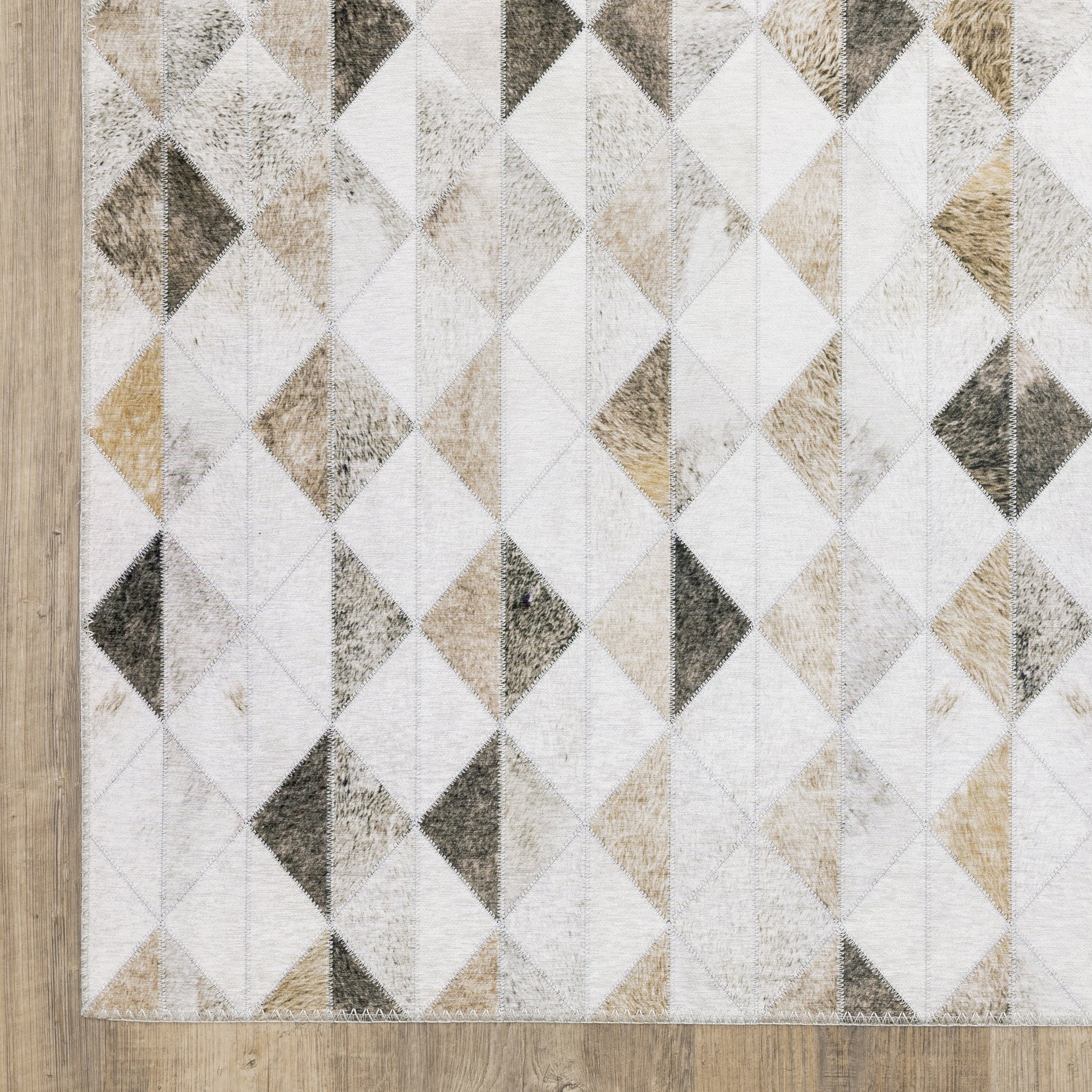 Myers Park Animal Beige/ Grey Geometric Flat Weave Rug