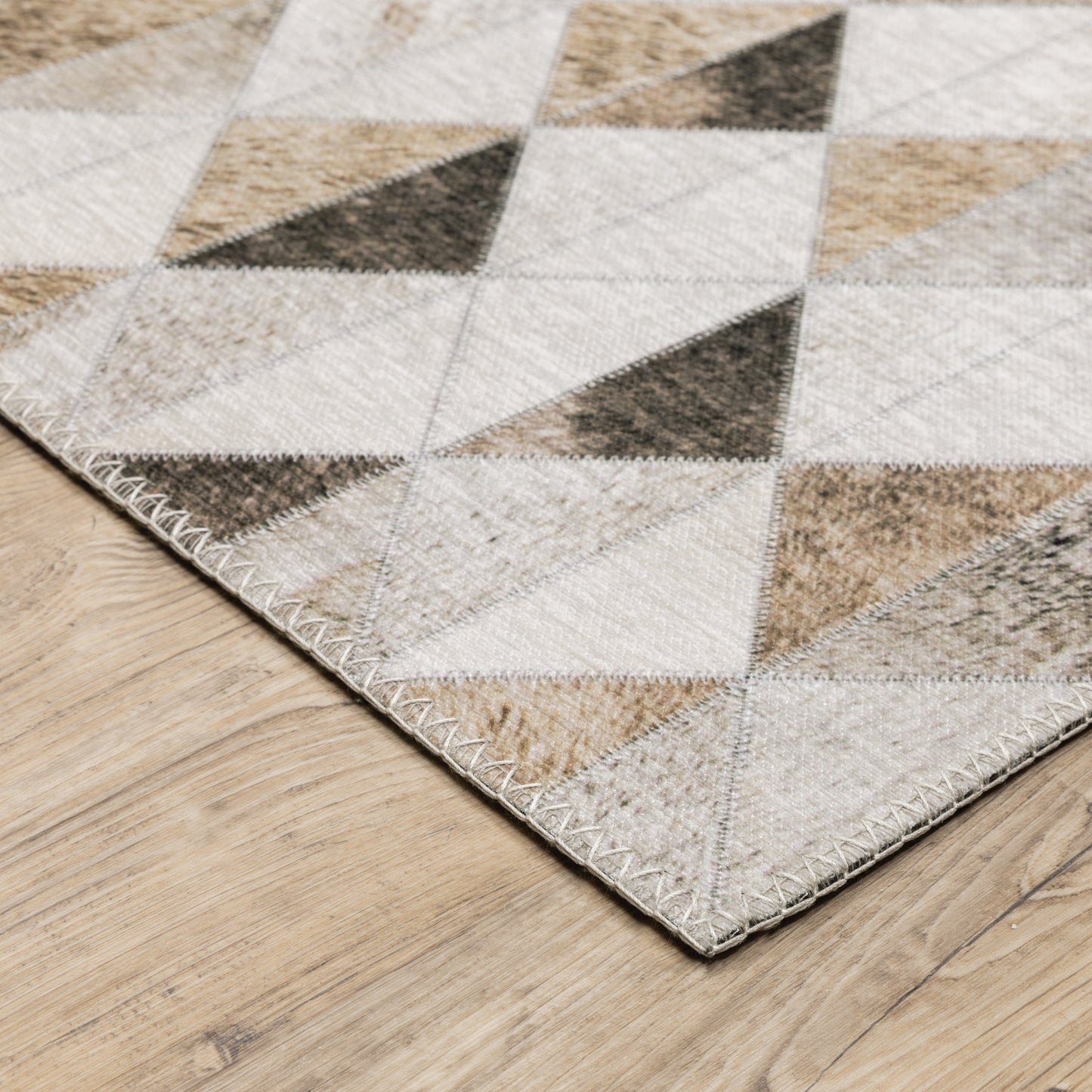 Myers Park Animal Beige/ Grey Geometric Flat Weave Rug