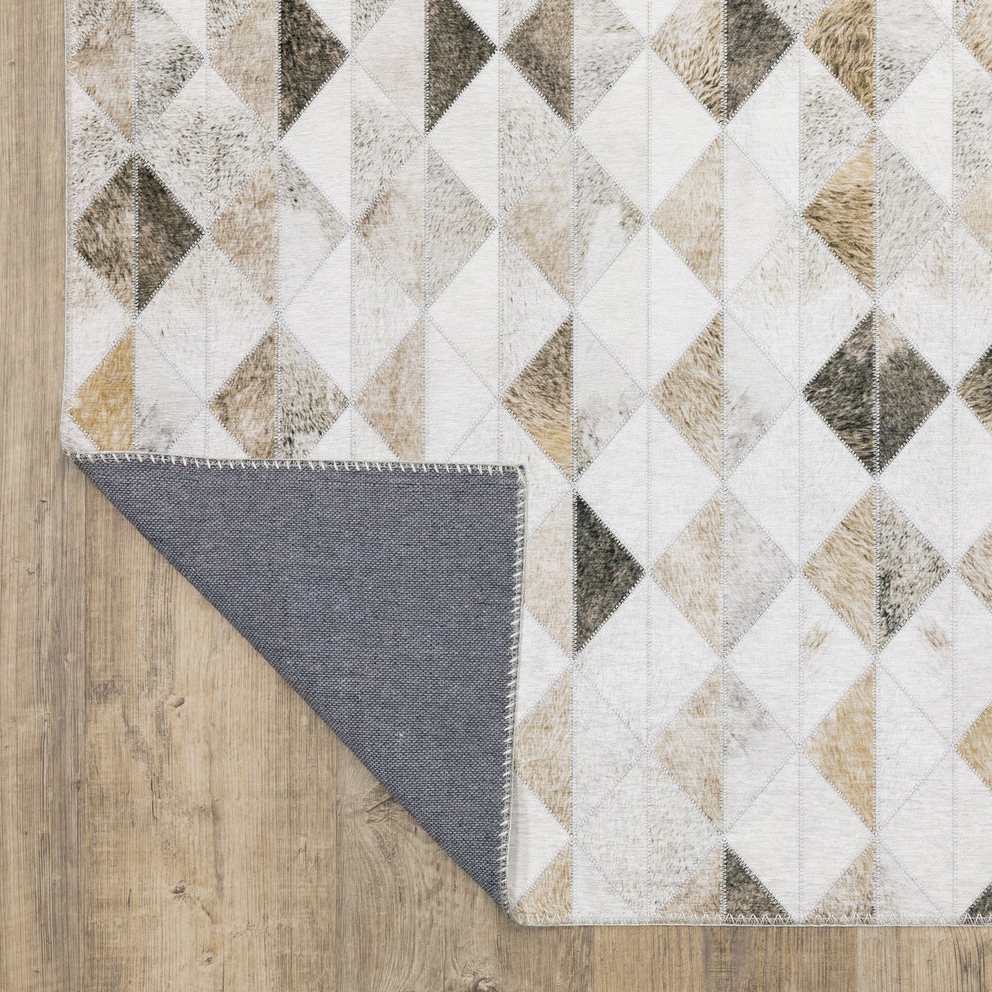 Myers Park Animal Beige/ Grey Geometric Flat Weave Rug