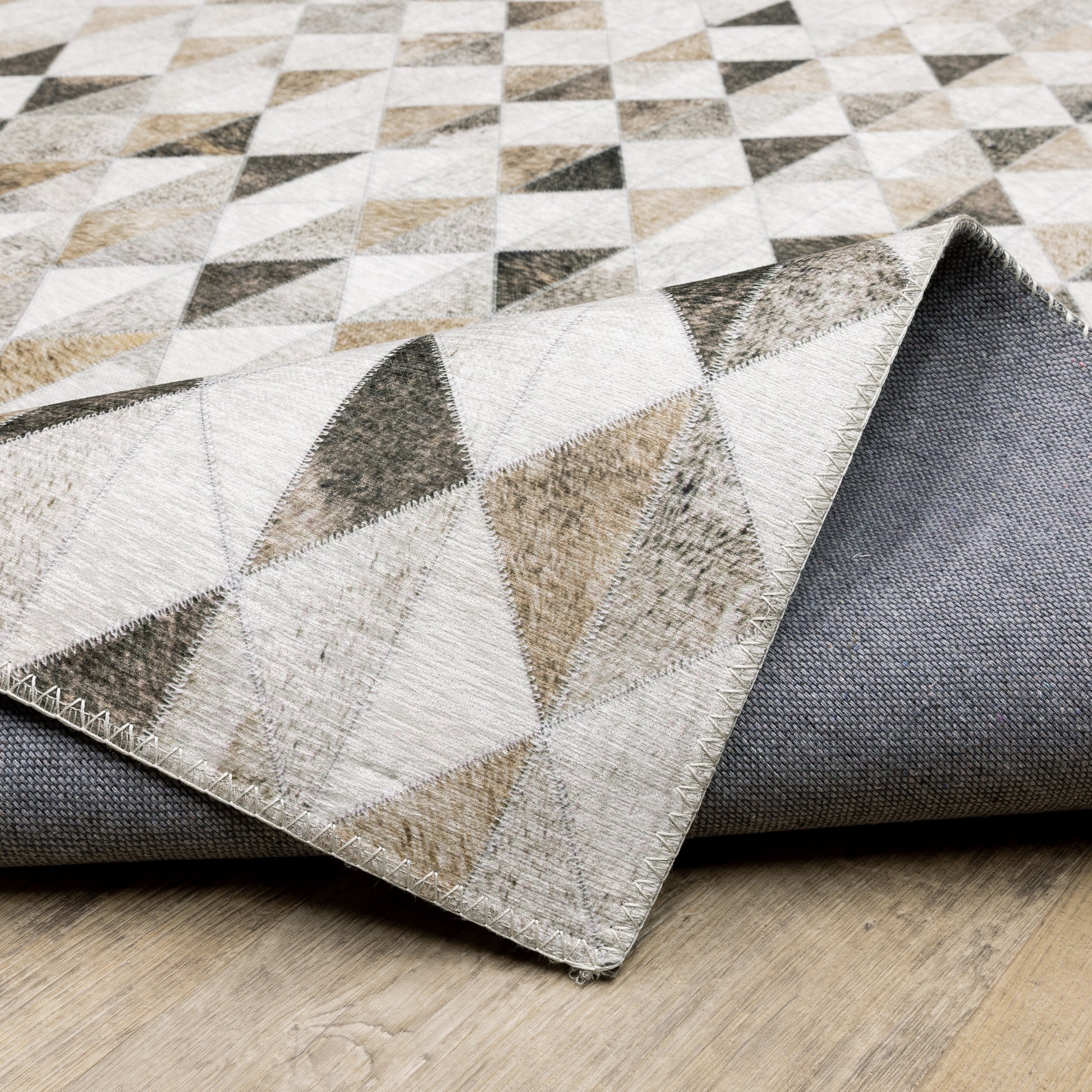 Myers Park Animal Beige/ Grey Geometric Flat Weave Rug
