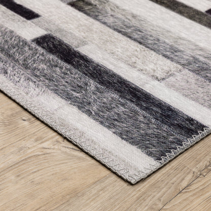 Myers Park Animal Grey/ Charcoal Geometric Flat Weave Rug