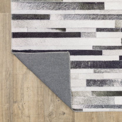 Myers Park Animal Grey/ Charcoal Geometric Flat Weave Rug