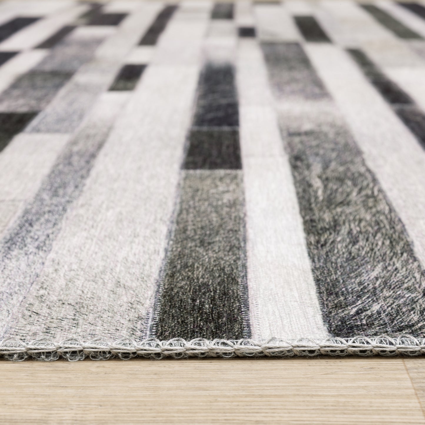 Myers Park Animal Grey/ Charcoal Geometric Flat Weave Rug