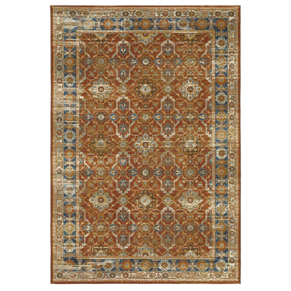 Naples 1204X Rust Distressed Rug