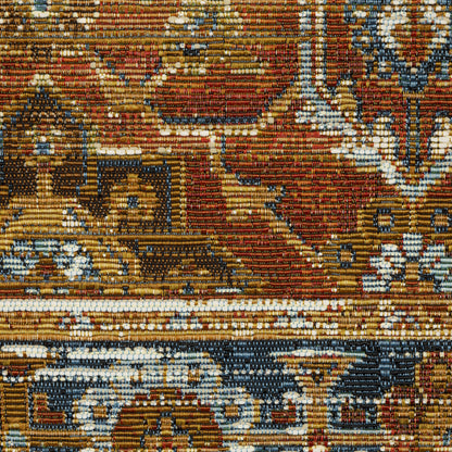 Naples Distressed Rust/ Blue Outdoor Flat Weave Rug