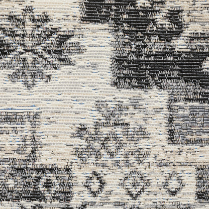 Naples Medallion Grey/ Ivory Outdoor Flat Weave Rug