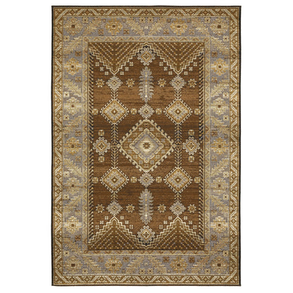 Naples 1441X Brown Medallion Rug