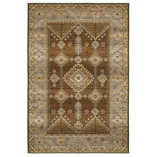 Naples 1441X Brown Medallion Rug