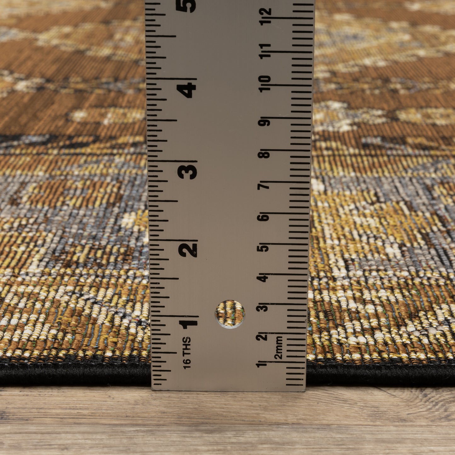 Naples Medallion Brown/ Blue Outdoor Flat Weave Rug