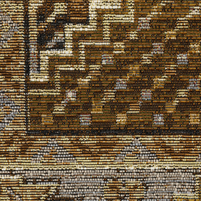 Naples Medallion Brown/ Blue Outdoor Flat Weave Rug